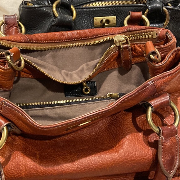 2 j.crew leather purses. 1 black 1 rust pebbled leather - Picture 8 of 8